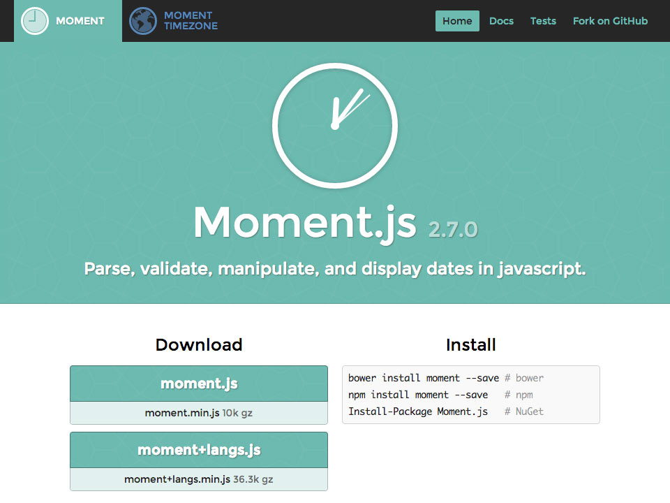 Moment.js Website